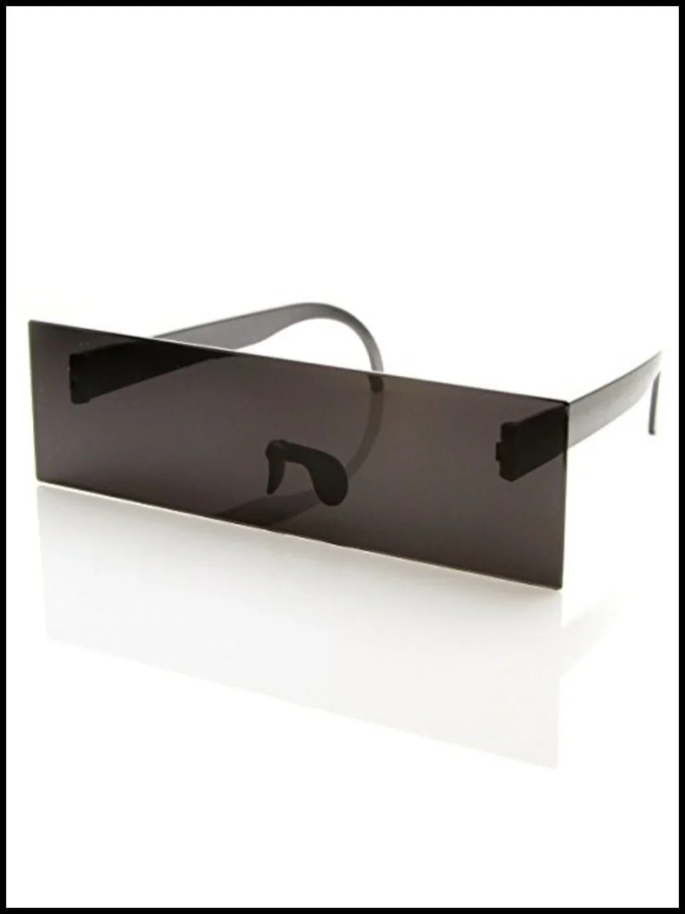 Novelty One-Piece Black Bar Censorship Sunglasses Acetate Polycarbonate